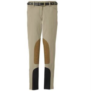 NEW THE TAILORED SPORTSMAN Mid-Rise Breech Vintage Tan Boot Sock Bottom Wmns 28